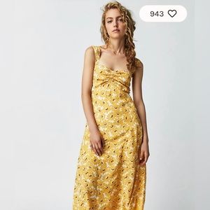 Free People Rosalee Midi Dress Small or Medium NWOT Sunflower Boho western